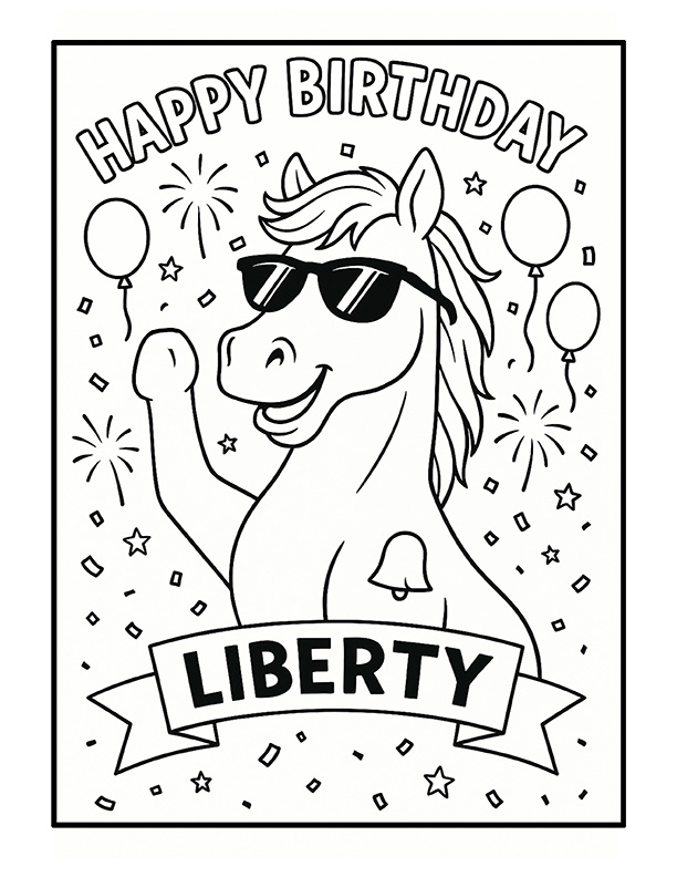 Sample Liberty Coloring Page