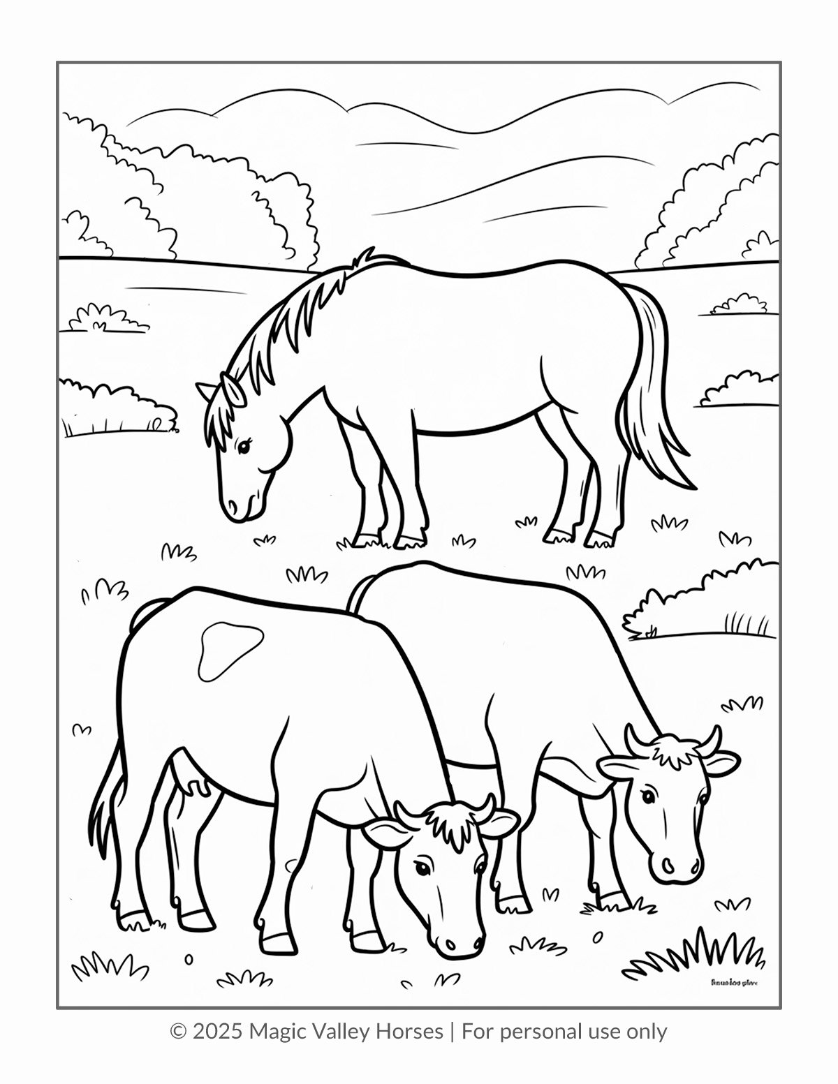 Horses and Friends sample page 1