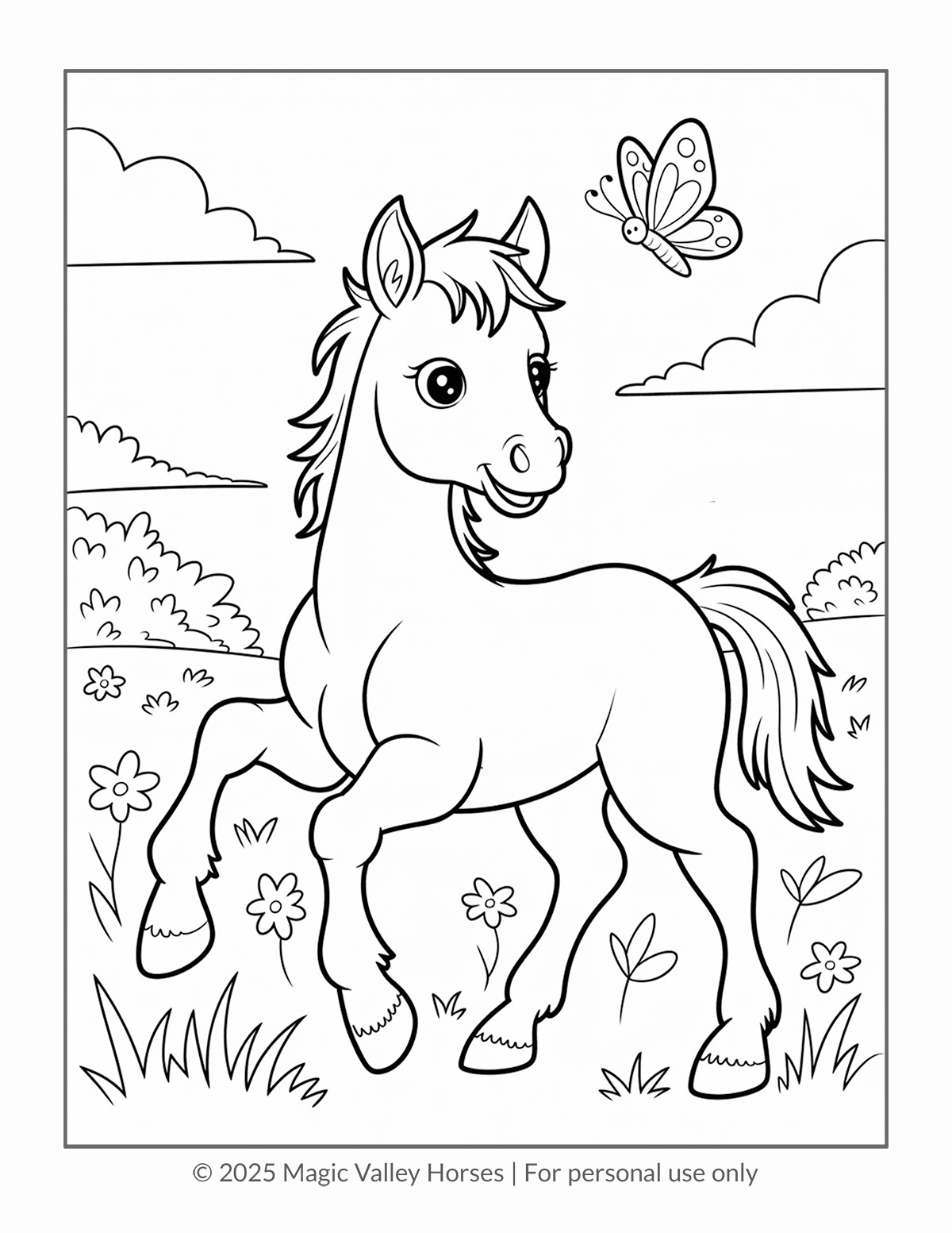 Horses at Play sample page 1