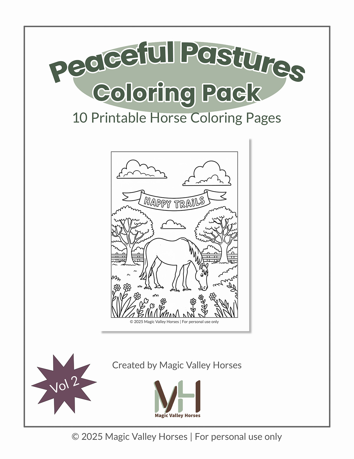 Peaceful Pastures Coloring Pack