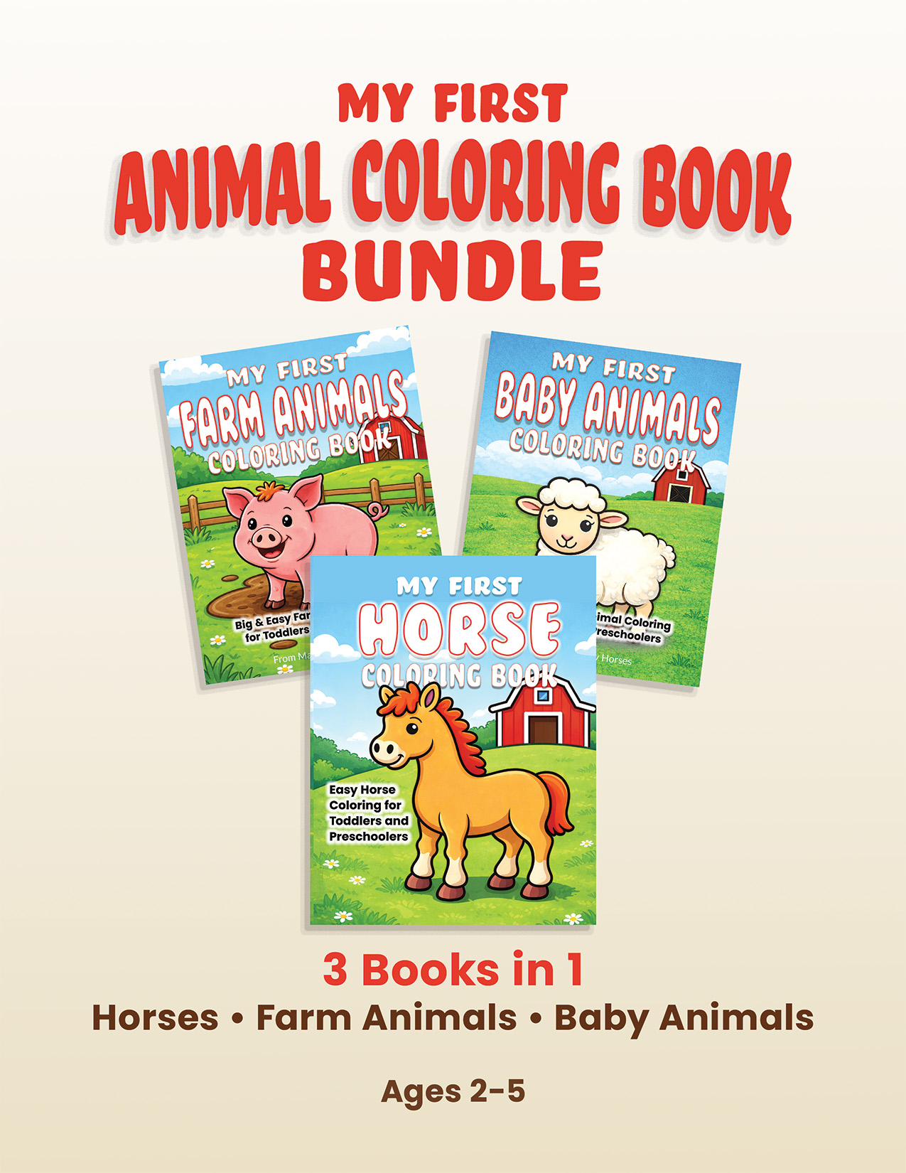 My First Animal Coloring Book Bundle cover